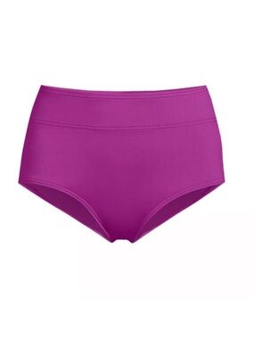 Lands' End Women's High Waisted Bikini Bottoms - Vibrant Purple